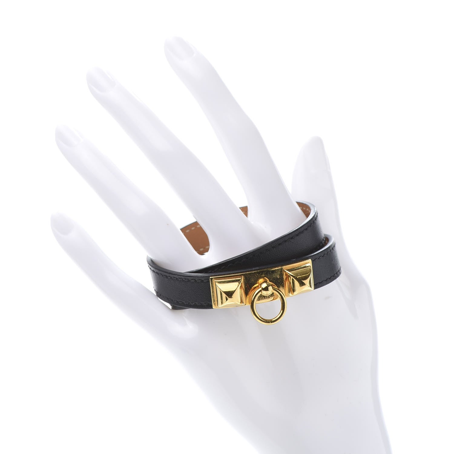 Hermes Box Rivale Double Tour Bracelet S Black 2 of 7