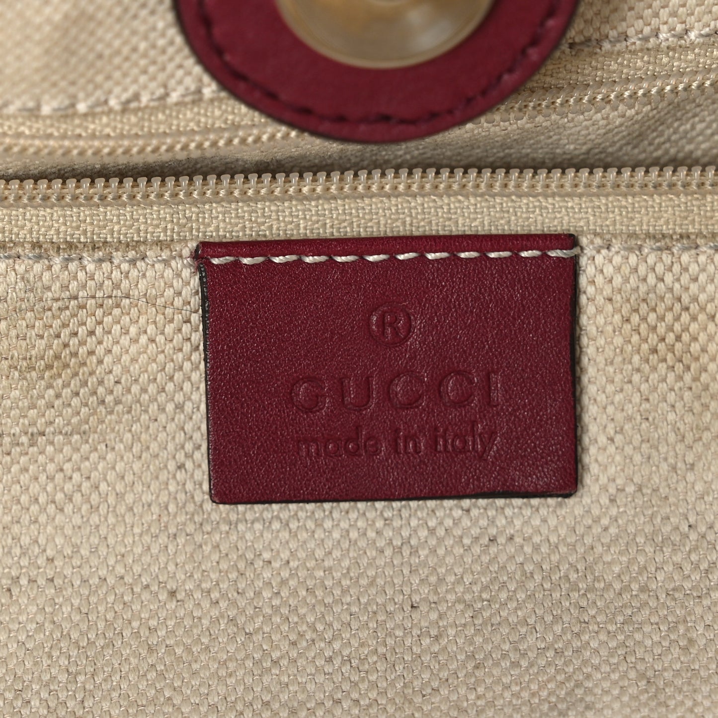 Guccissima Large Sukey Tote Red