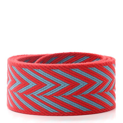 Hermes Toile Swift 50mm Sangle ZigZag Shoulder Strap Rouge De Coeur Bleu Du Nord 2 of 4