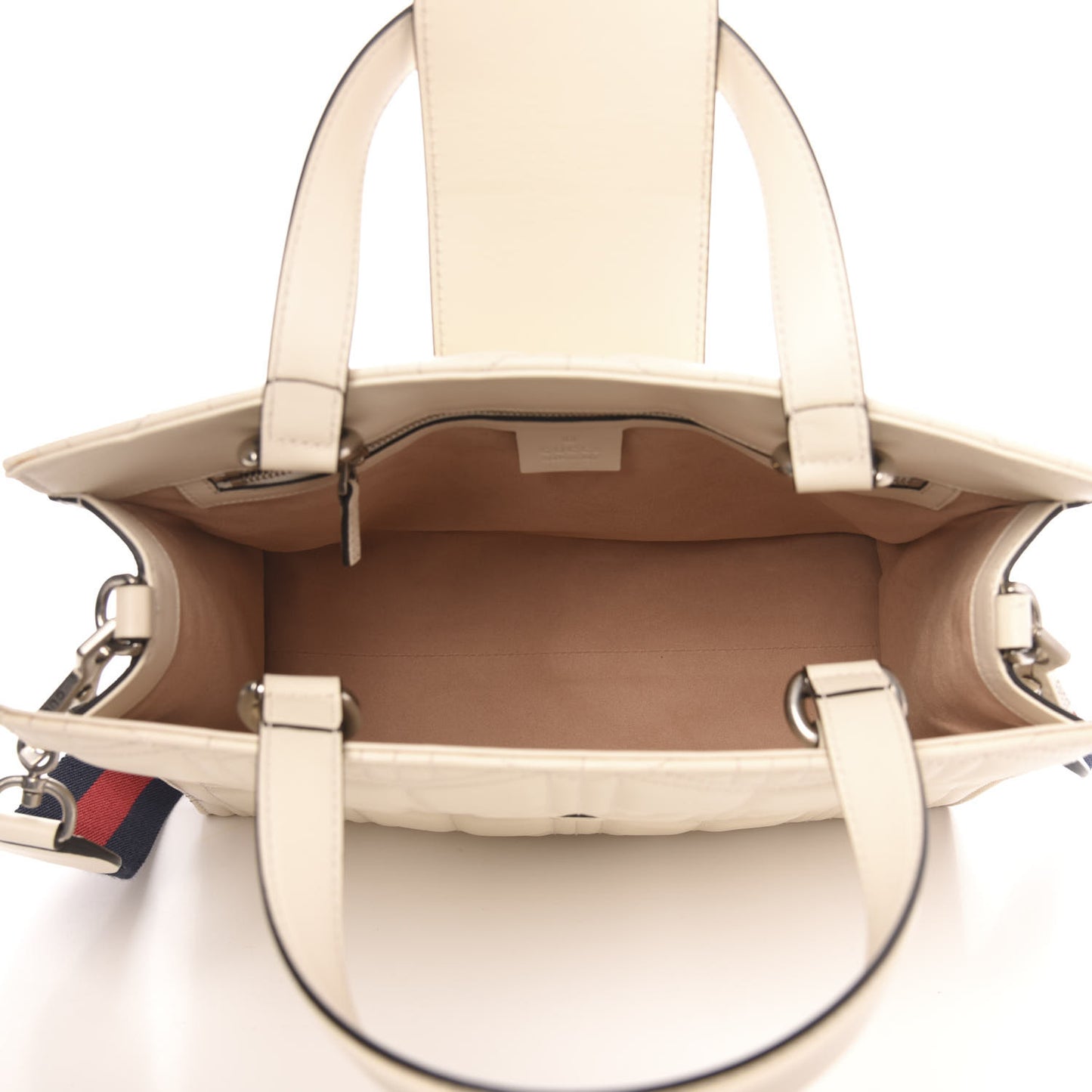 Cafskin Web Quilted Large Dionysus Tote Bag White