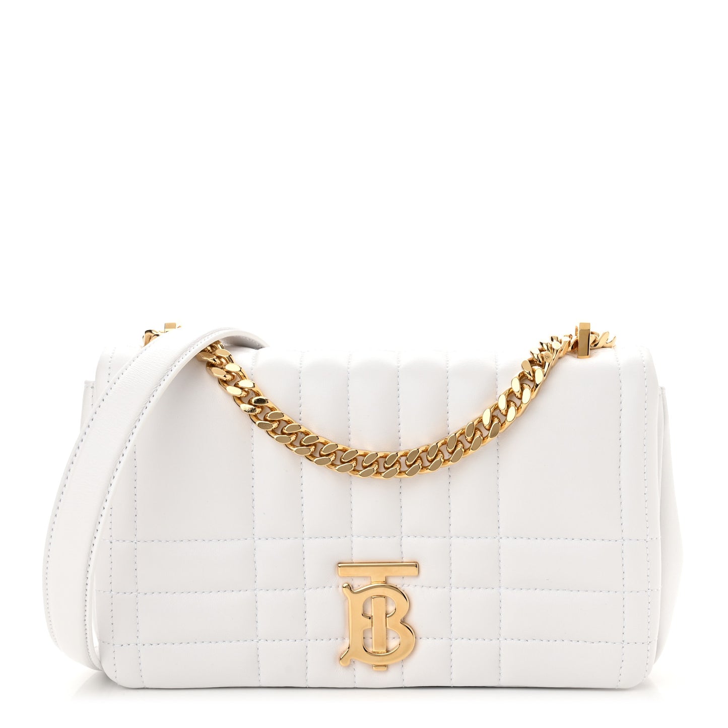 Lambskin Quilted Small Lola Bag Optic White