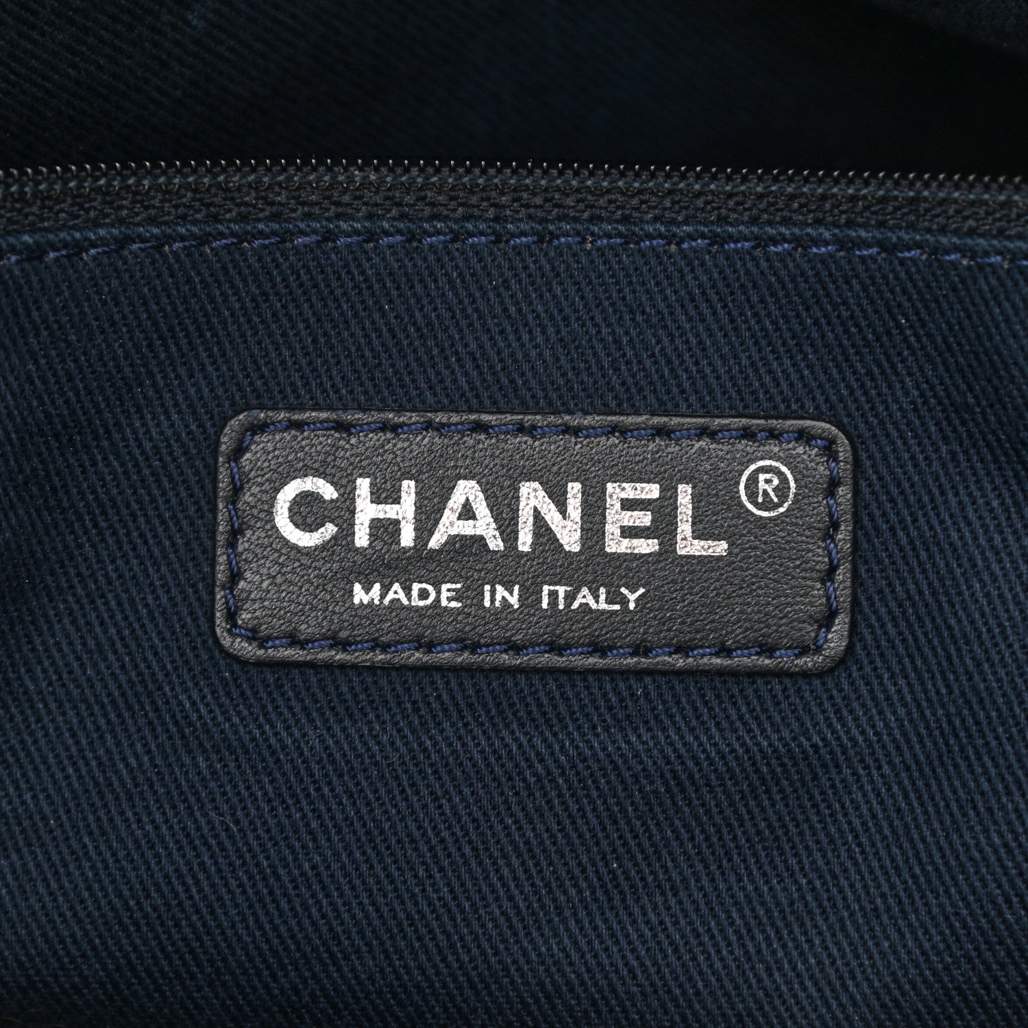 Chanel Denim Large Shopping Tote Blue 6 of 8