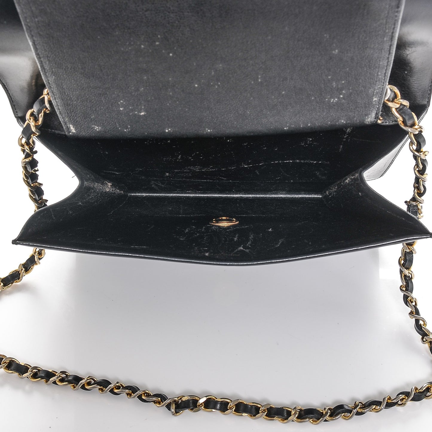 Calfskin Small Single Flap Black
