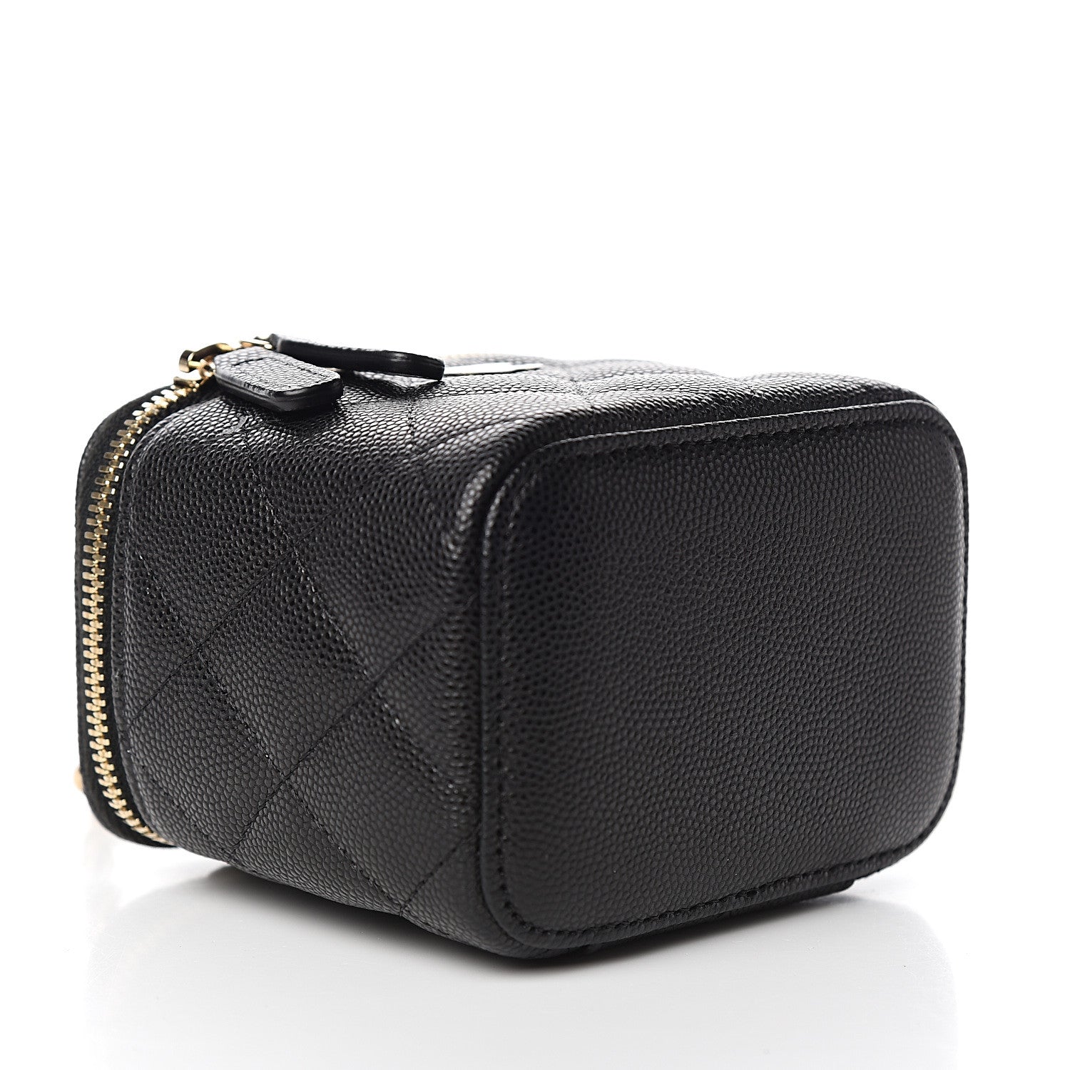 Chanel Caviar Quilted Mini Vanity Case With Chain Black 3 of 10
