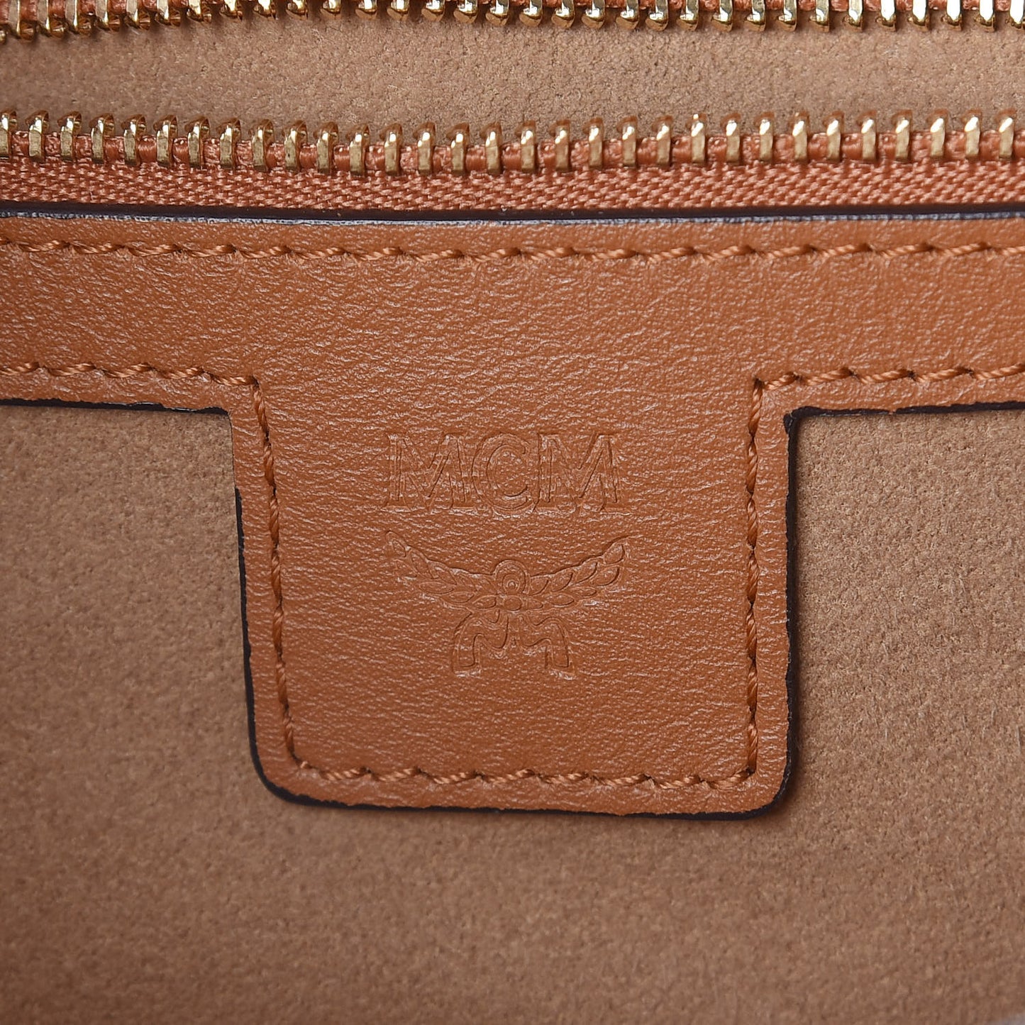 Visetos Studded Flap Shoulder Bag Cognac