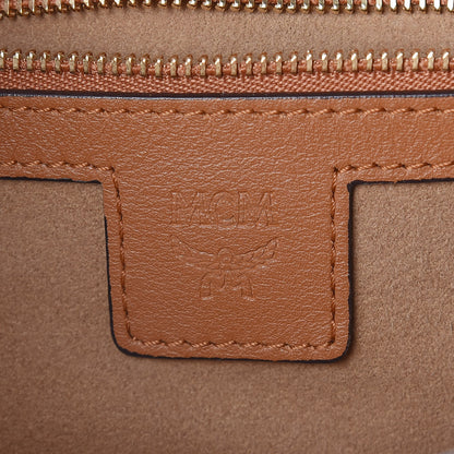 MCM Visetos Studded Flap Shoulder Bag Cognac 7 of 11