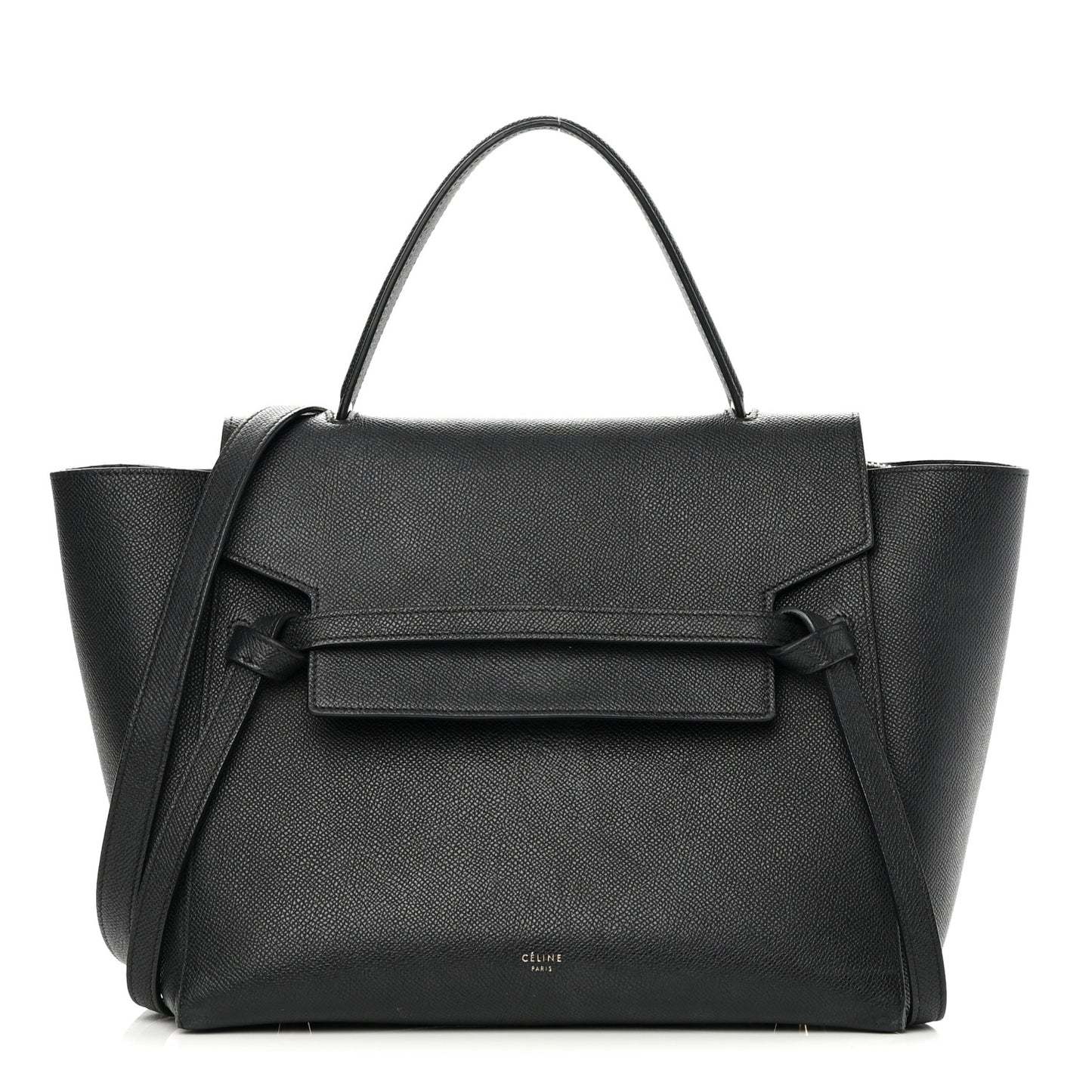 Grained Calfskin Mini Belt Bag Black