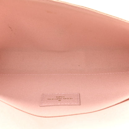 Louis Vuitton Damier Azur Pochette Felicie Chain Wallet Rose Ballerine 5 of 13
