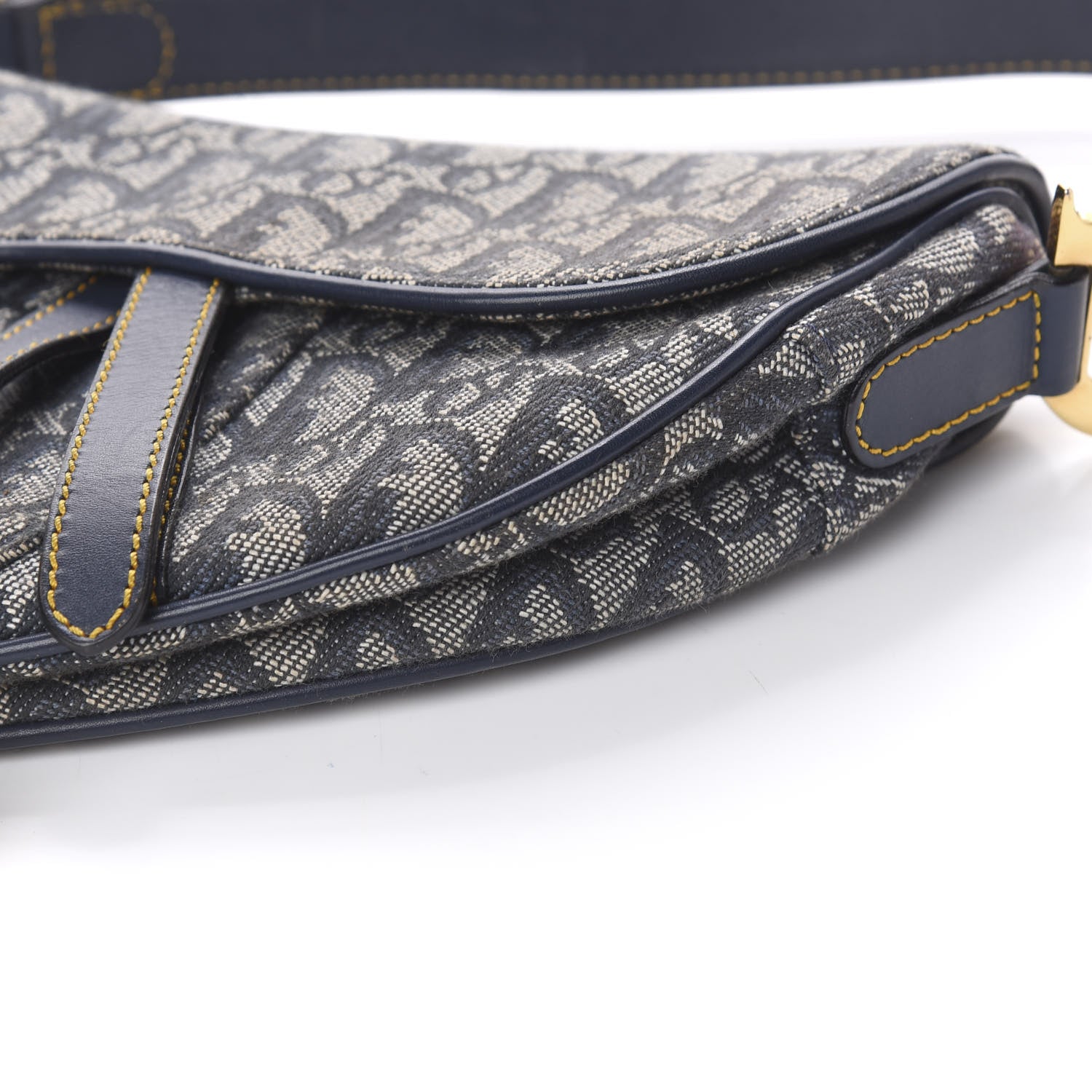 Christian Dior Monogram Saddle Bag Blue 10 of 11