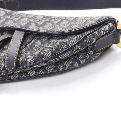Christian Dior Monogram Saddle Bag Blue 10 of 11