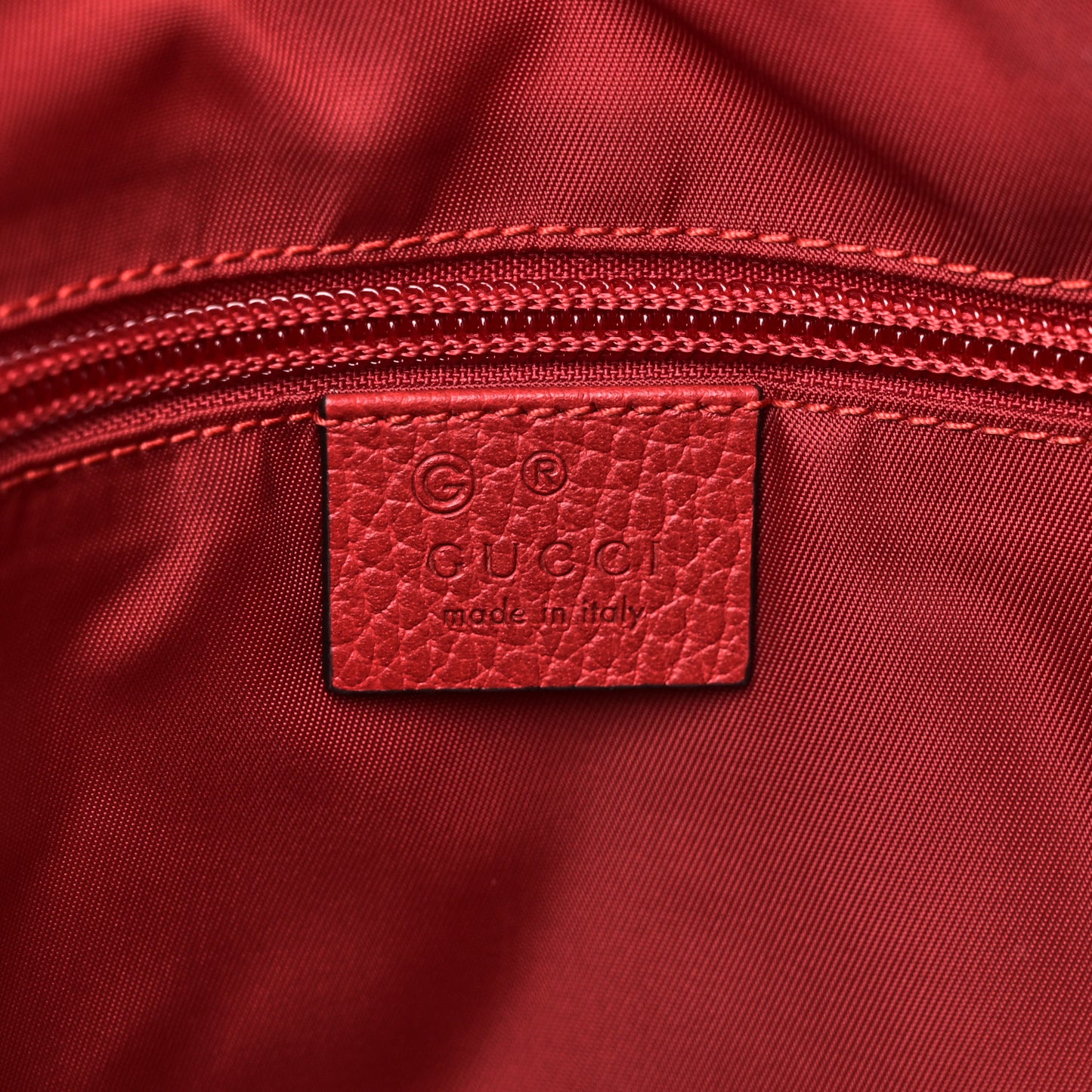 Nylon Monogram Dollar Calfskin Tote Vibrant Red