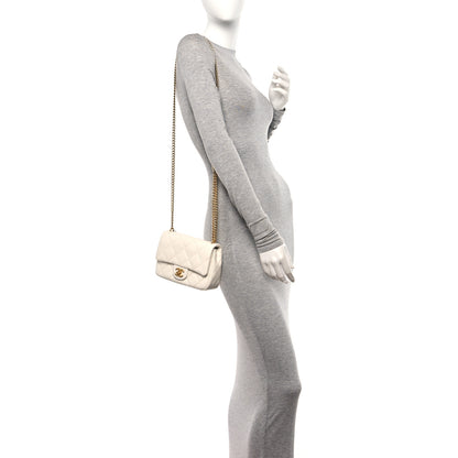 Chanel Caviar Quilted Mini Sweetheart Flap White 2 of 10