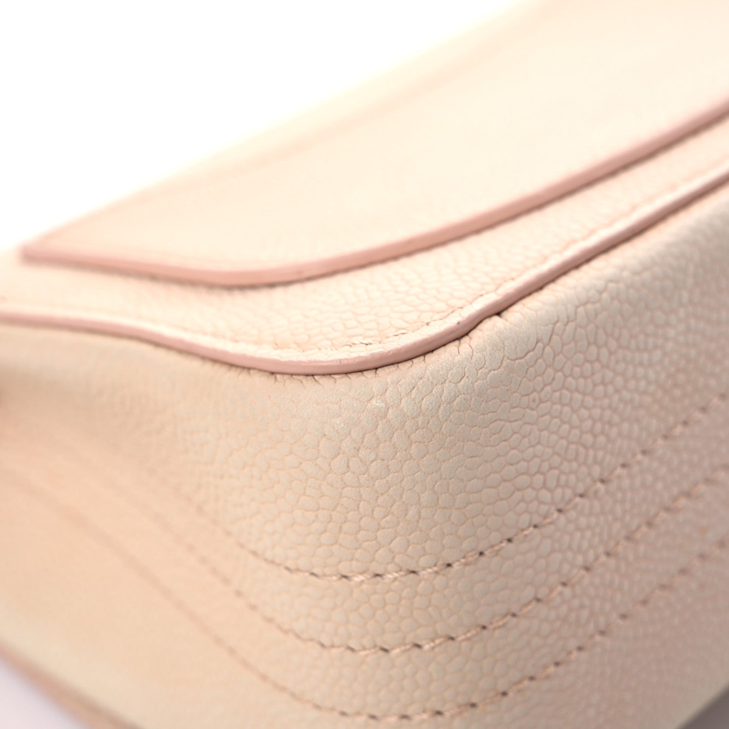 Chanel Grained Calfskin Mini Square Classic Pure Flap Nude 10 of 29