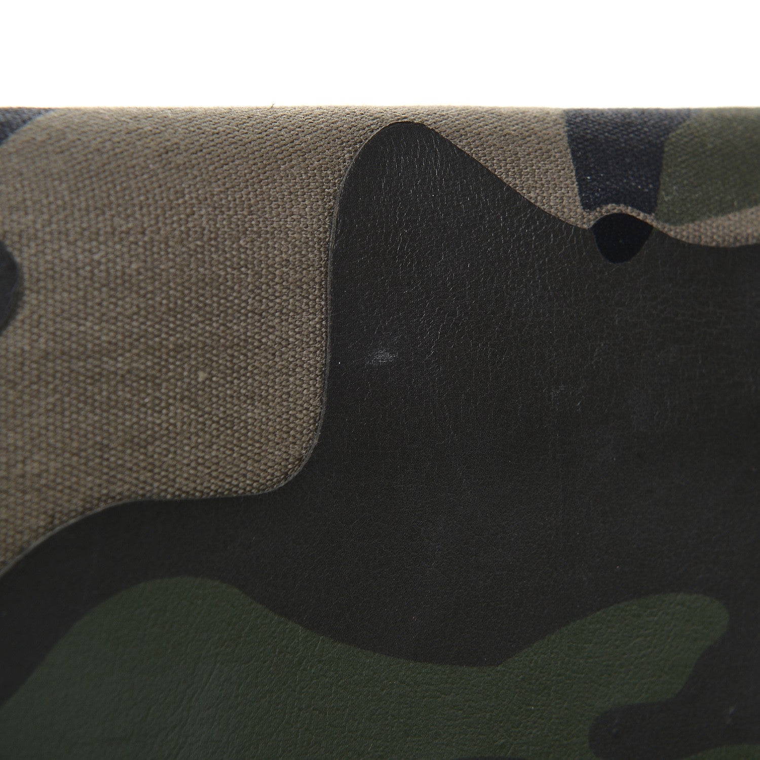 Valentino Garavani Nappa Canvas Camouflage Rockstud Wristlet Clutch Verde Rouge 8 of 10