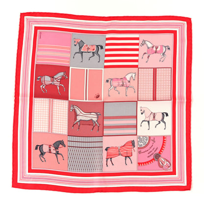 Hermes Silk Couvertures et Tenues de Jour Pocket Square Scarf 1 of 3