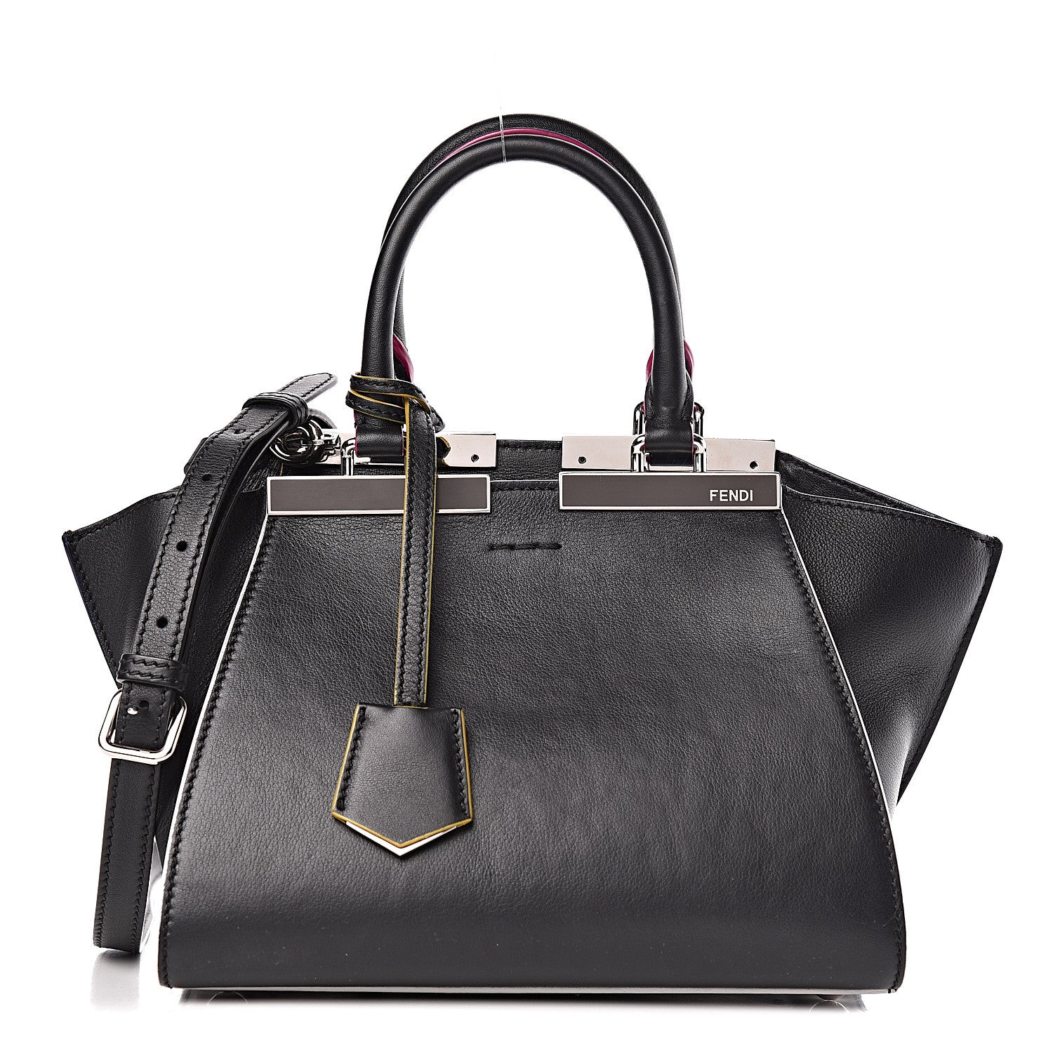 Fendi Vitello Dolce Mini 3Jours Tote Black 1 of 13