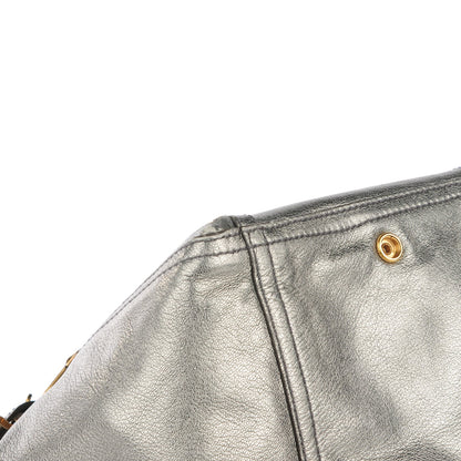 Saint Laurent Leather Medium Downtown Tote Silver 8 of 8