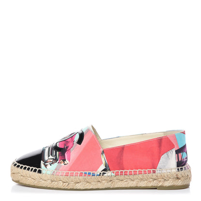 Chanel Patent Fabric CC Espadrilles 39 Multicolor Black 1 of 10