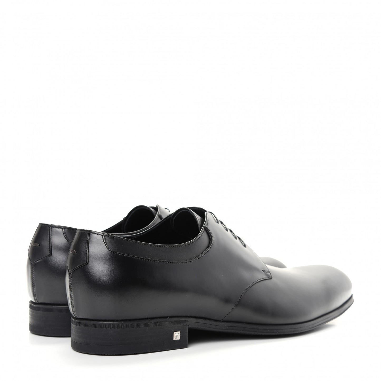 Lambskin Mens Derby Lace Up Shoes 9.5 Black