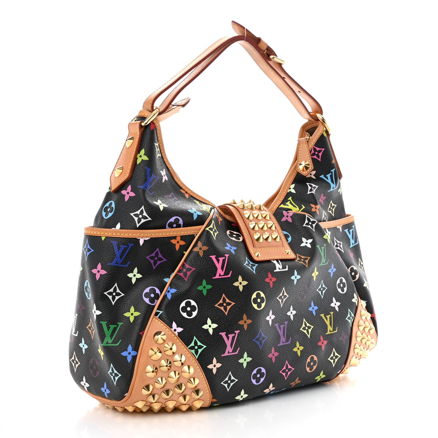 Louis Vuitton Monogram Multicolor Chrissie Black 3 of 10