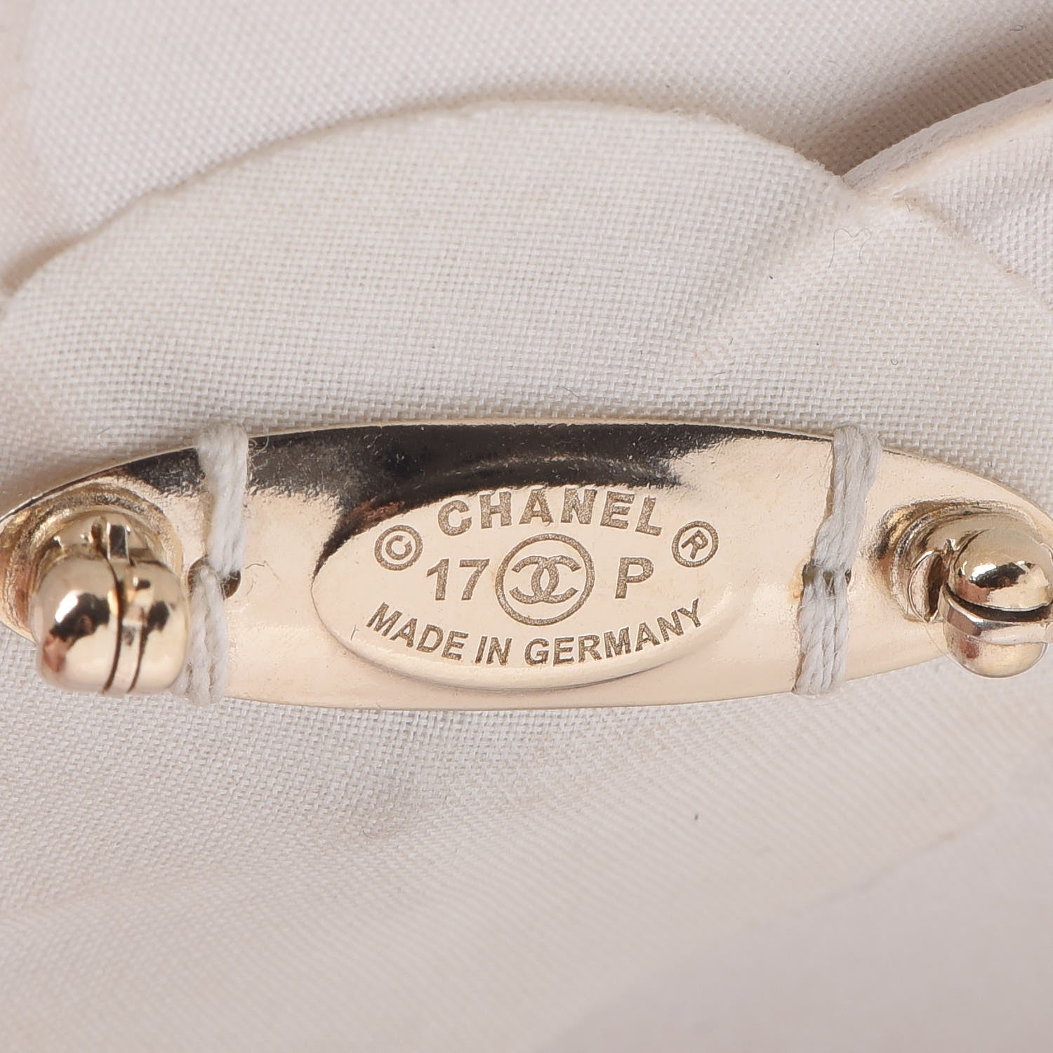 Chanel Lambskin Grosgrain Camellia Brooch Black White 7 of 8