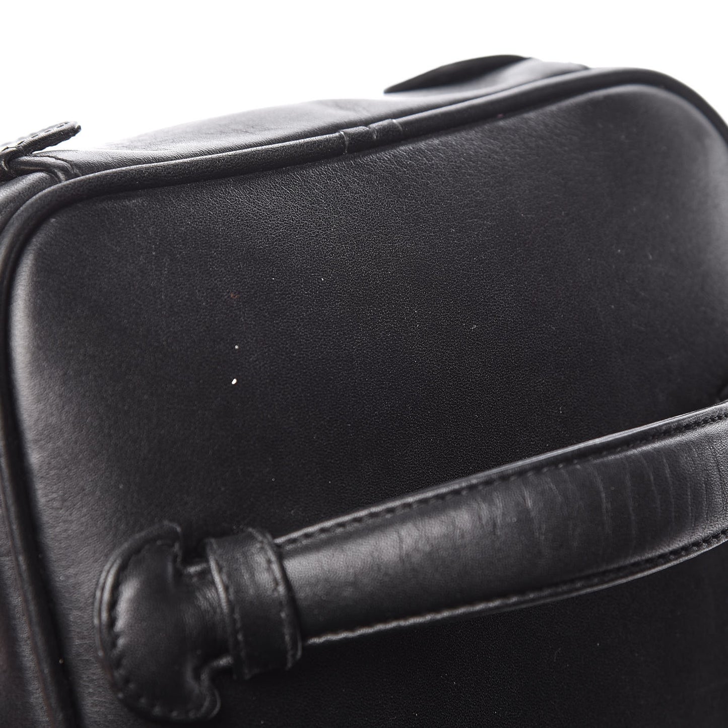 Lambskin Vanity Cosmetic Case Black