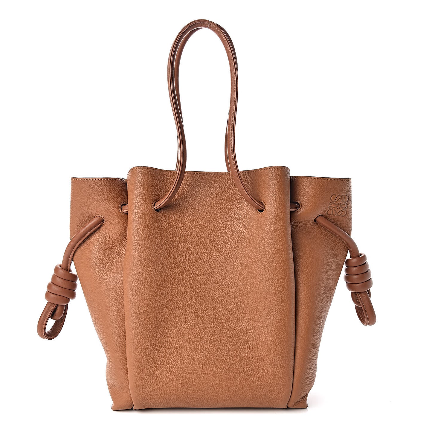 Calfskin Flamenco Knot Bag Tan Light Caramel