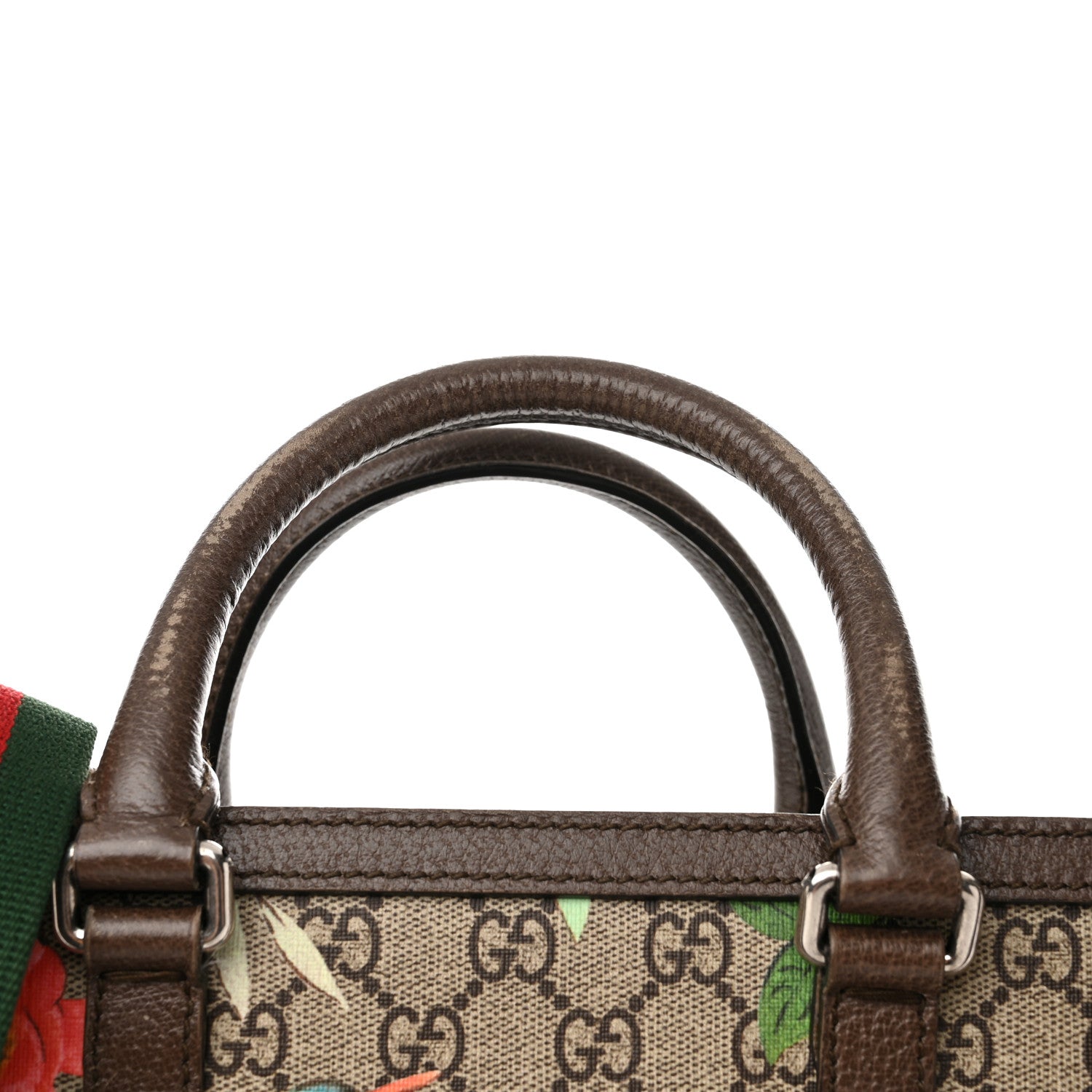 Gucci GG Supreme Monogram Tian Web Vertical Tote Beige Multicolor New Acero 18 of 26