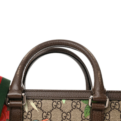 Gucci GG Supreme Monogram Tian Web Vertical Tote Beige Multicolor New Acero 18 of 26