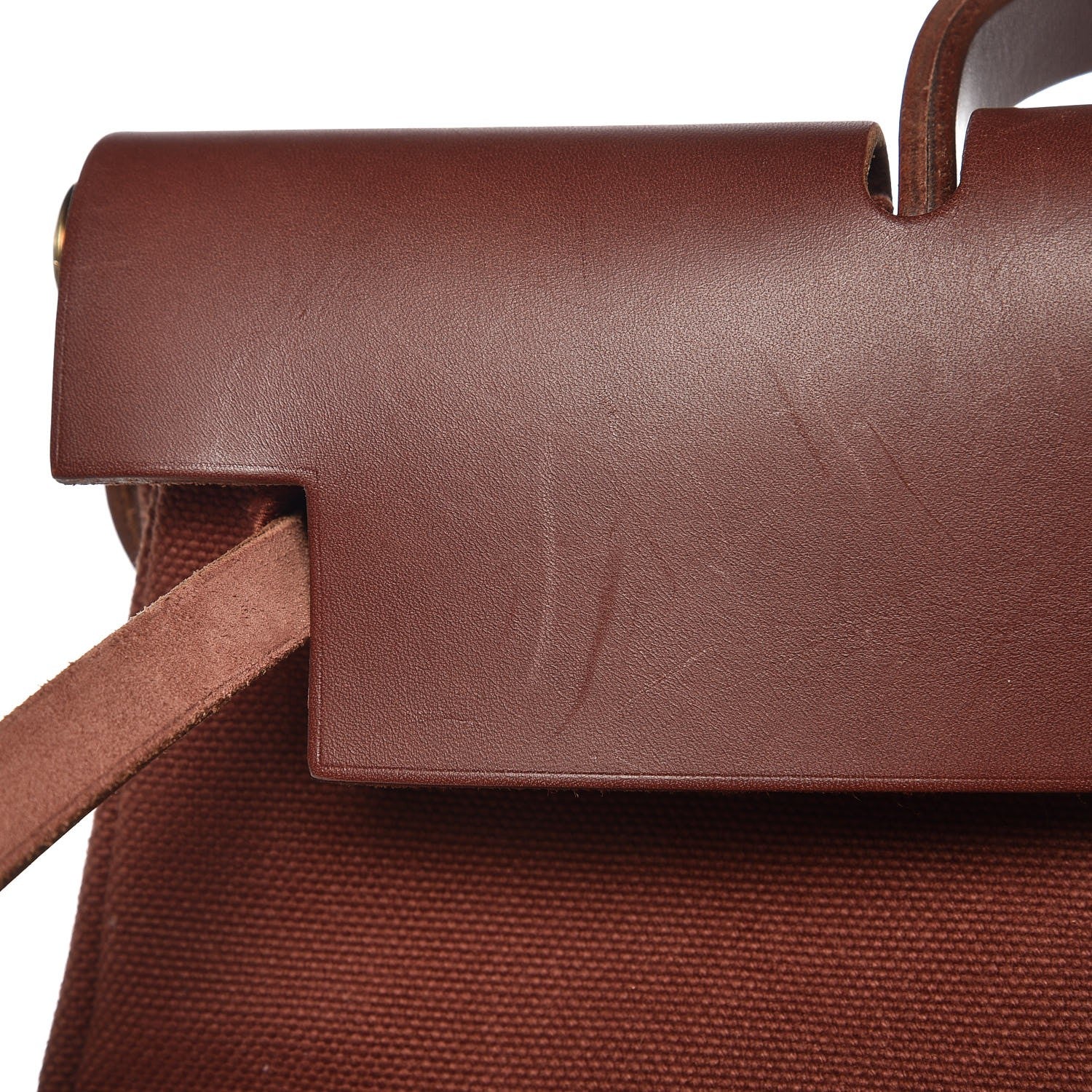 Hermes Toile Vache Calfskin Herbag 2 in 1 36 MM Natural 10 of 22