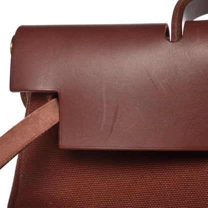 Hermes Toile Vache Calfskin Herbag 2 in 1 36 MM Natural 10 of 22