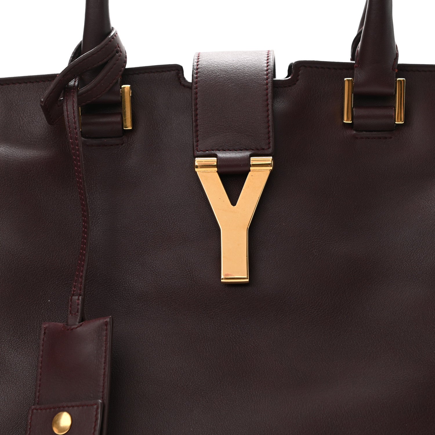Saint Laurent Calfskin Medium Classic Y Cabas Bordeaux 7 of 11