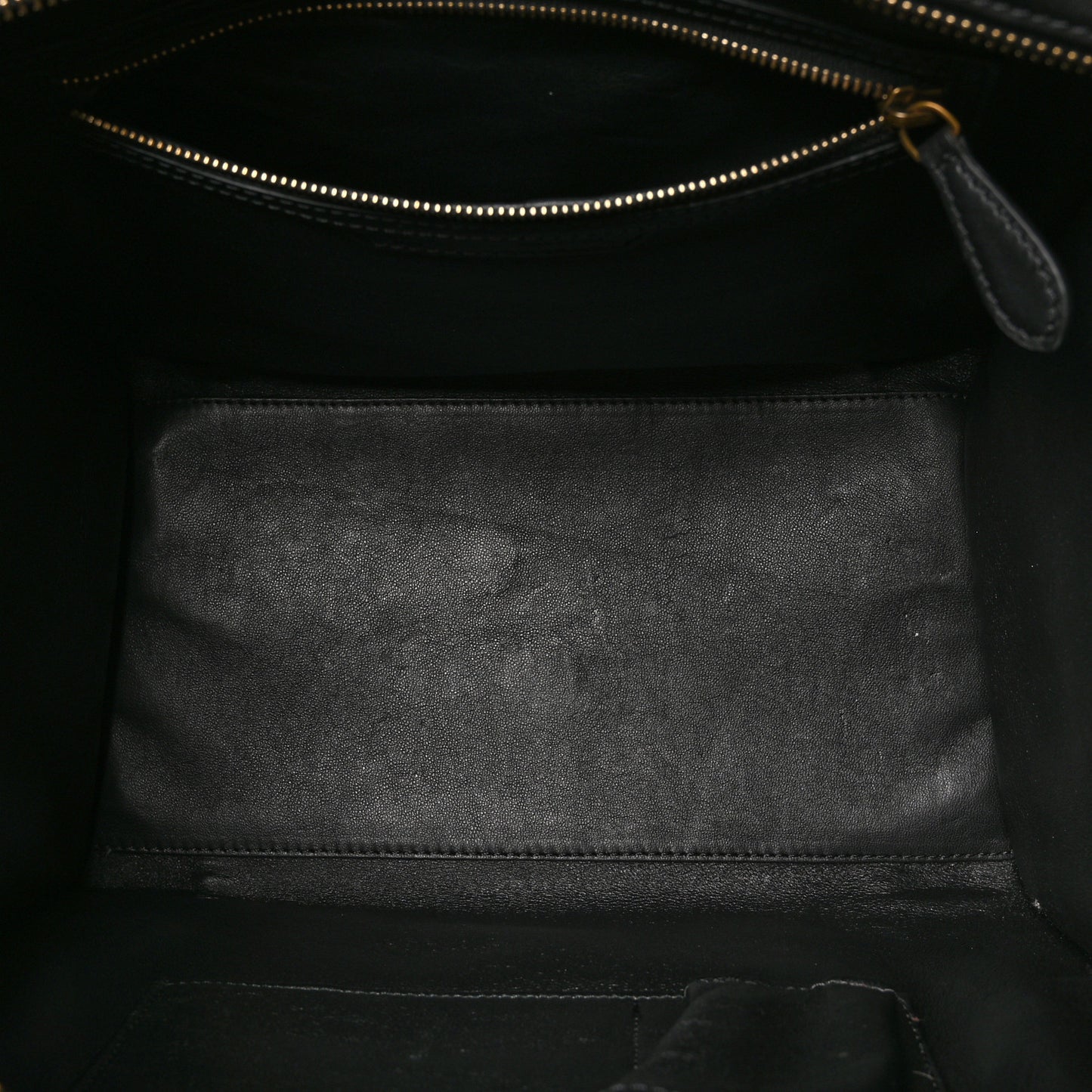 Smooth Calfskin Shearling Bi-Color Mini Luggage Black Green