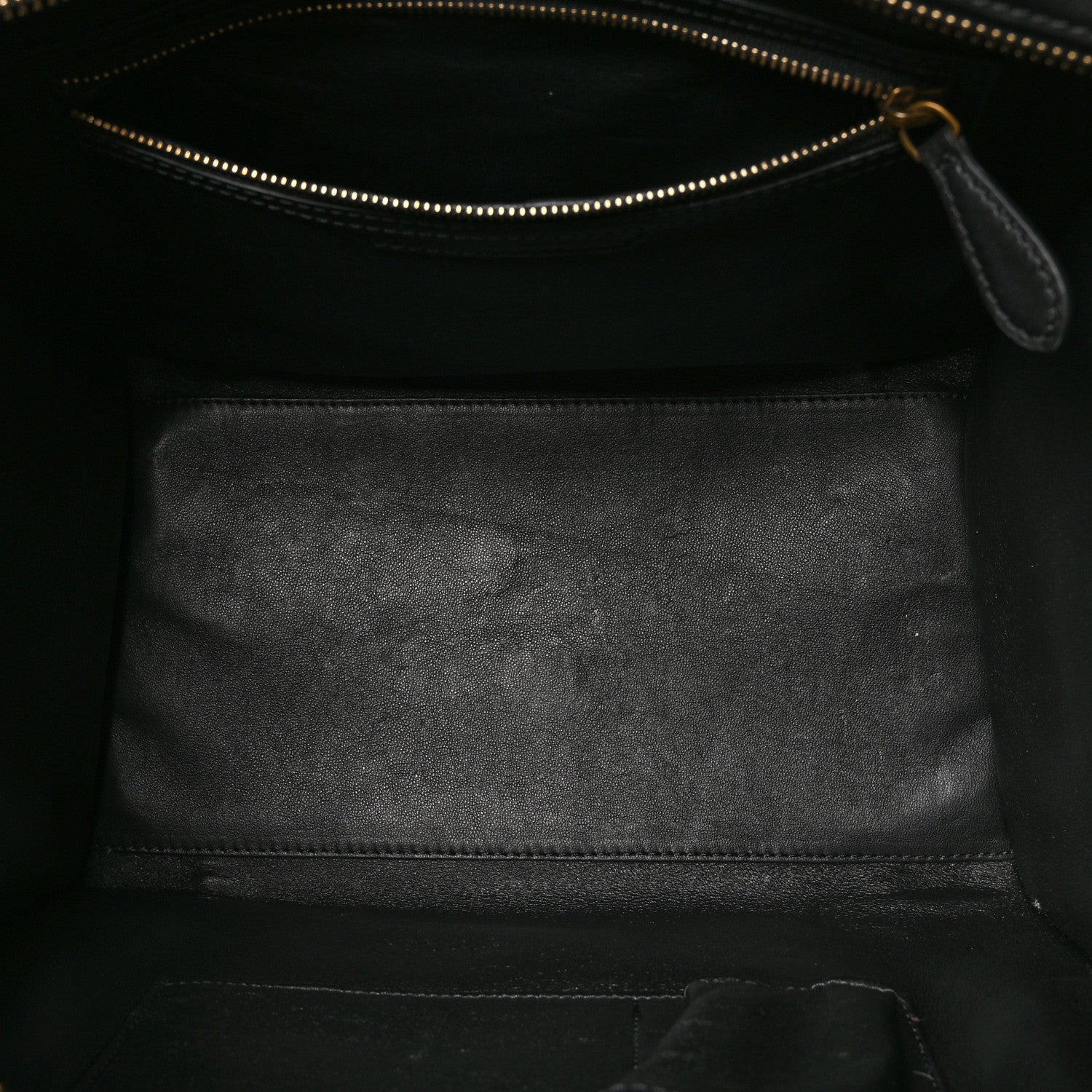 Celine Smooth Calfskin Shearling Bi-Color Mini Luggage Black Green 5 of 9