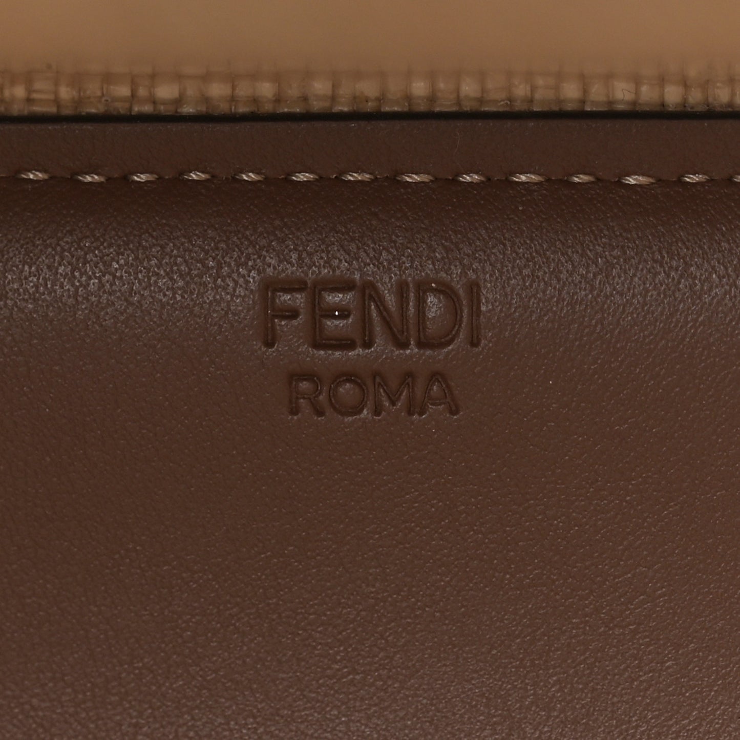 Paglia Chicco Riso Vitello Grace Logo Embroidered Small Fendi Sunshine Shopper Tote Alchemy Gianduia