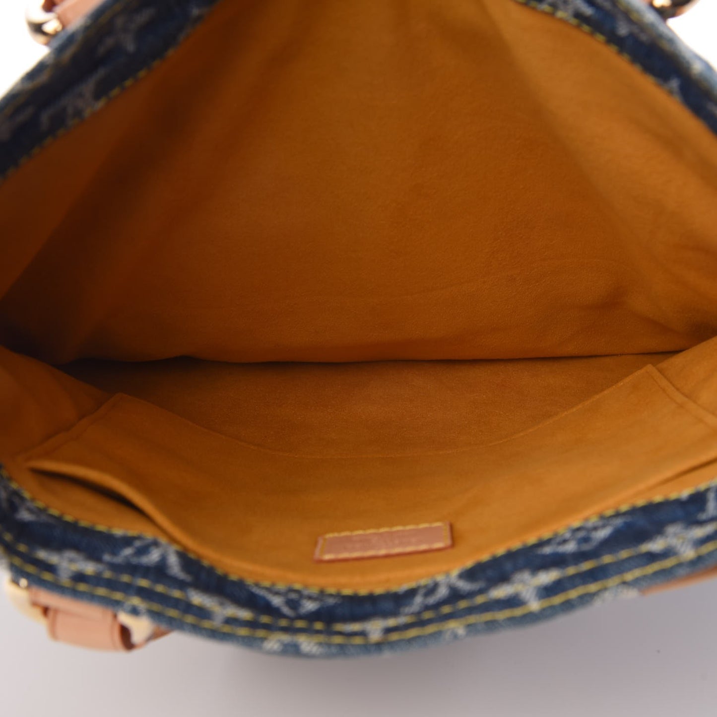 Monogram Denim Sac Plat Blue
