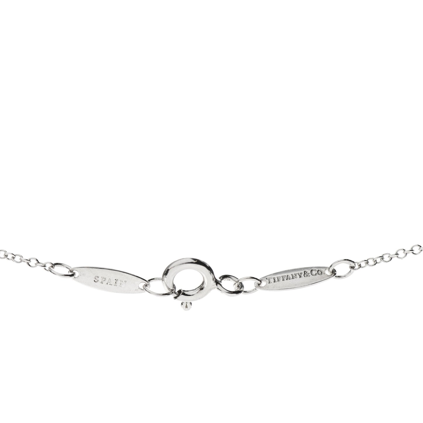 Sterling Silver Black Jade 12mm Elsa Peretti Bean Pendant Necklace