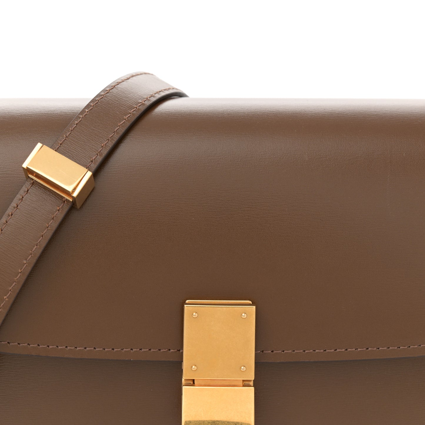 Box Calfskin Teen Classic Box Flap Bag Camel