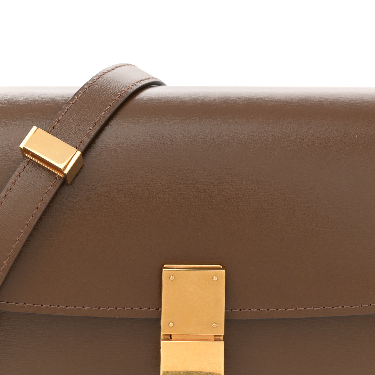 Celine Box Calfskin Teen Classic Box Flap Bag Camel 8 of 10