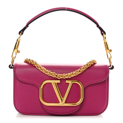 Valentino Garavani Calfskin Vlogo Small Loco Shoulder Bag Rose Violet 1 of 11