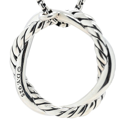 David Yurman Sterling Silver Diamond Petite Infinity Pendant Necklace 5 of 5