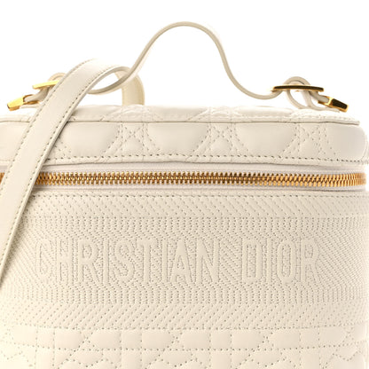 Christian Dior Lambskin Cannage DiorAmour Small Diortravel Vanity Case Latte 7 of 9
