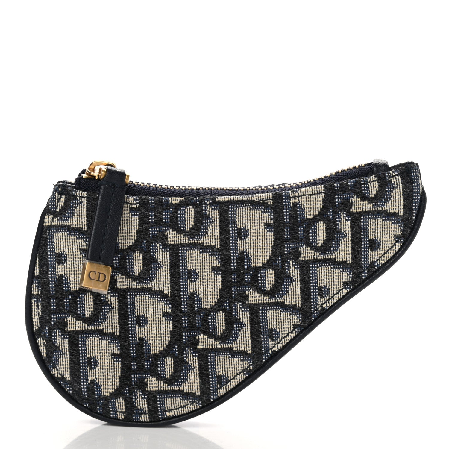 Christian Dior Oblique Saddle Coin Purse Blue 3 of 9