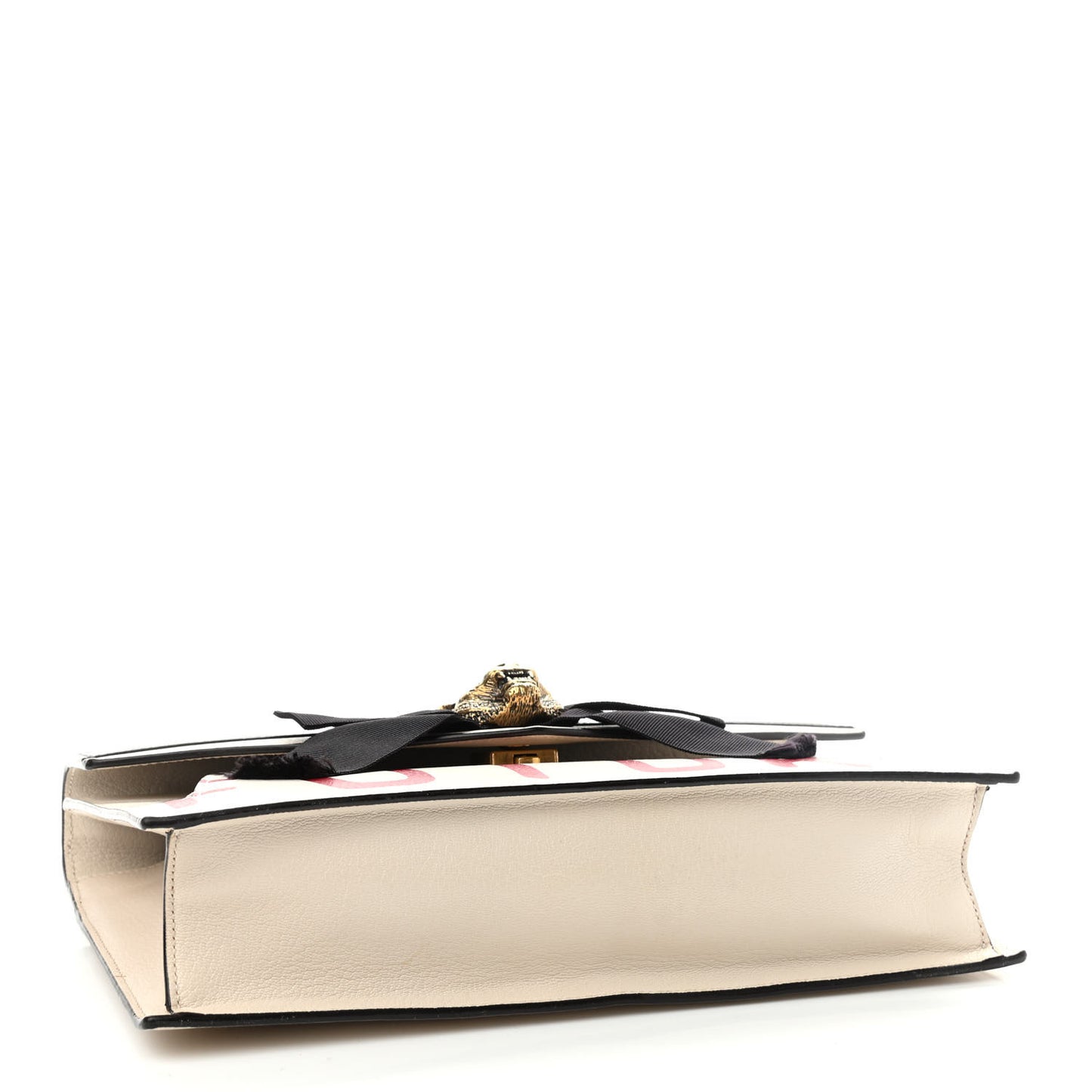 Calfskin Osiride Future Top Handle Bag Mystic White Hibiscus Red Black
