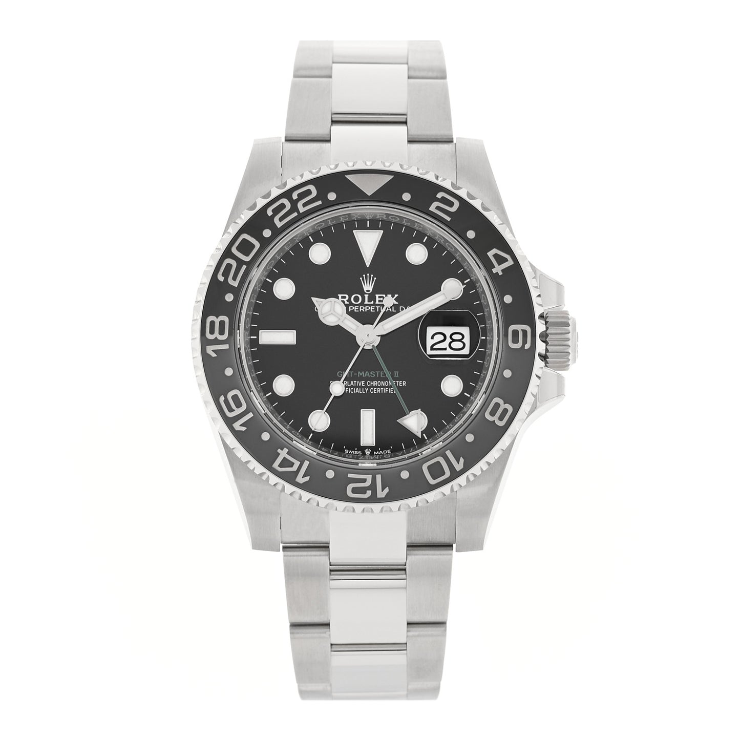 Stainless Steel 40mm Oyster Perpetual Date GMT Master II Bruce Wayne Watch Black 126710GRNR