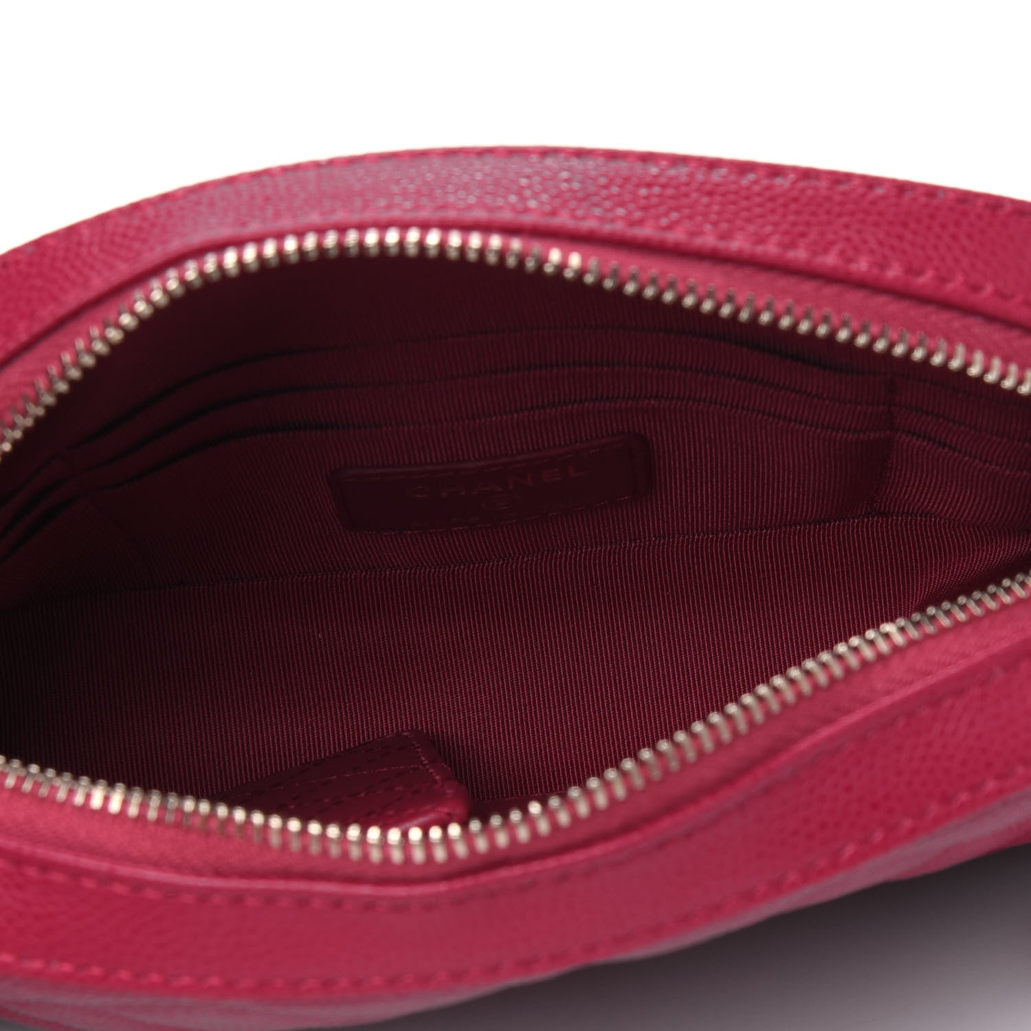 Chanel Caviar Quilted Camera Case Dark Pink 4 of 5