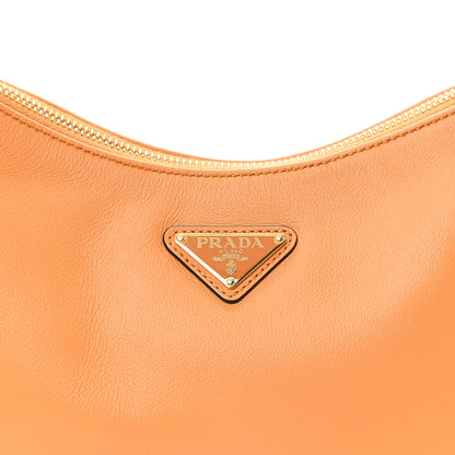 Prada Soft Calfskin Medium Aimee Shoulder Bag Caramel 7 of 9