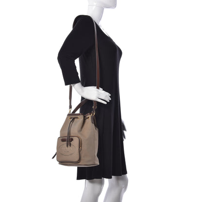 Prada Jacquard Logo Mini Bucket Crossbody Bag Corda Bruciato 2 of 8