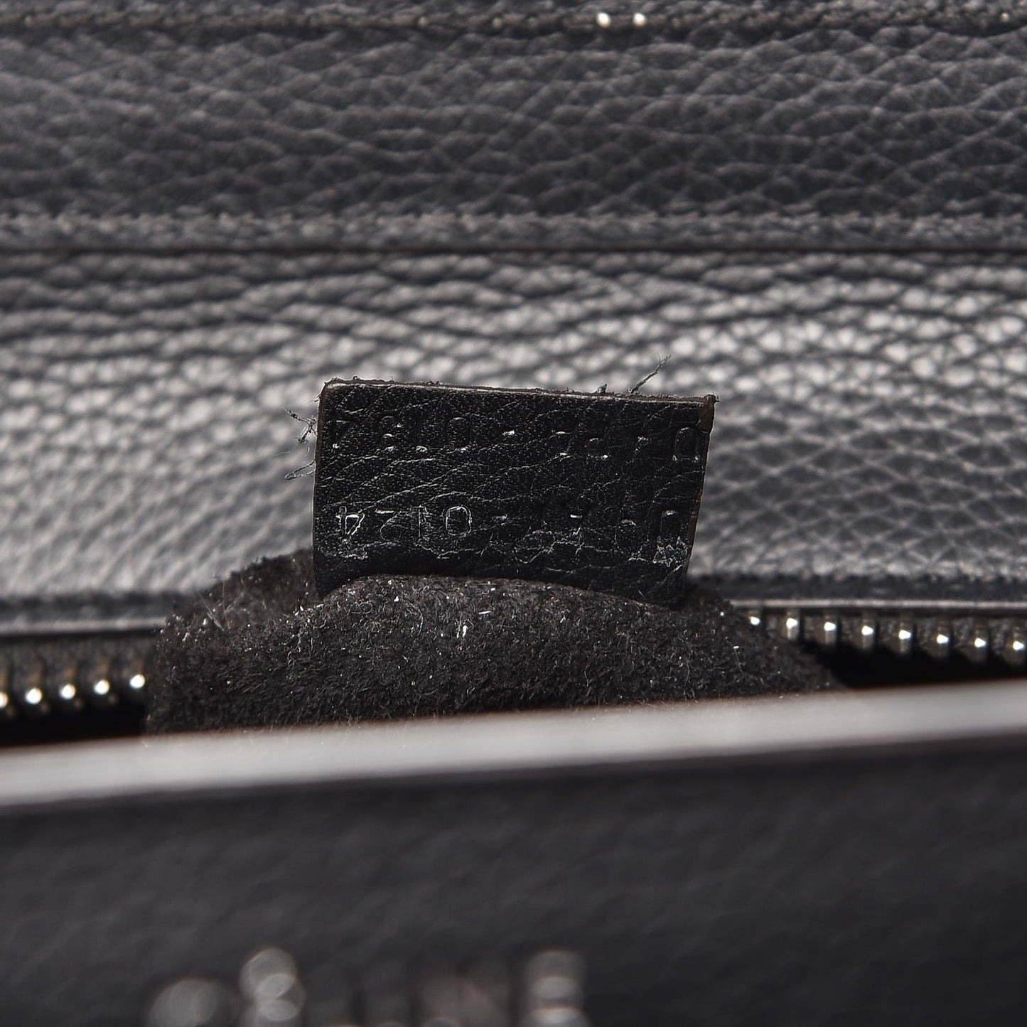 Drummed Calfskin Micro Luggage Black