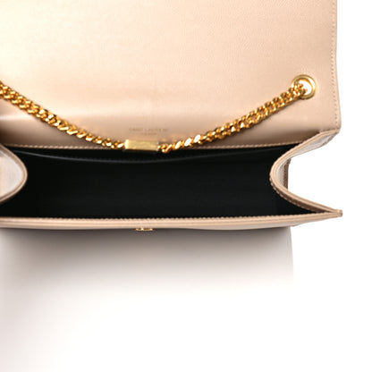 Saint Laurent Grain De Poudre Medium Monogram Kate Satchel Dark Beige 5 of 10